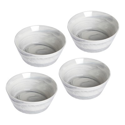 C&F Home Agate Ware Swirl Design Stoneware Bowl Set of 4