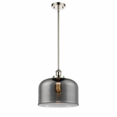 Bell - 1 Light Stem Hung Mini Pendant In Industrial Style-10 Inches Tall and 12 Inches Wide