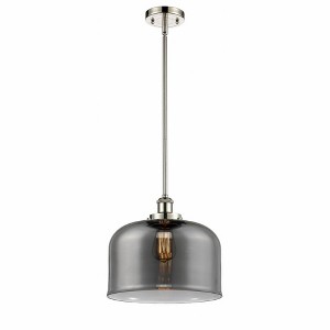 Bell - 1 Light Stem Hung Mini Pendant In Industrial Style-10 Inches Tall and 12 Inches Wide - 1 of 1