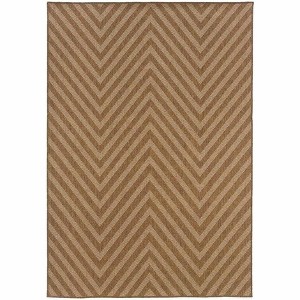 Oriental Weavers Karavia 1330X Tan/ Light Tan Indoor/Outdoor Area Rug - 1'9" x 3'9" - 1 of 4
