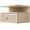 Floating Nightstand Wall Mounted Bedside Table Rattan Decorative End Table Chest Of Drawers-The Pop Home - 2 of 4