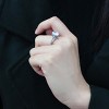 Slickblue Stainless Steel Women's Ring with Clear CZ, Oval Pave Setting, Perfect for Engagement, Size 5-10 - 3 of 4