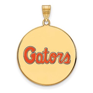 Black Bow Jewelry 14k Yellow Gold Plated Sterling Silver Florida Gators NCAA Extra Large Pendant - 1 of 3