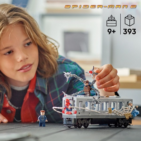 LEGO Marvel Spider-Man vs Doc Ock Escena del Tren Subterráneo Set de Construcción 76321 2