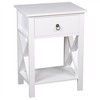 Karl Home 1-Drawer White MDF (Medium-Density Fiberboard) 15.75in. W Nightstands - 2 of 4