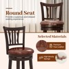 Tangkula 30" Bar Height Swivel Bar Stools Set of 2 w/Back & Faux Leather Seat - 4 of 4