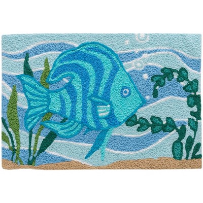 Jellybean Undersea Tranquility Doormat, 20" x 30" – Serene Ocean Scene with Sea Life for Indoor or Outdoor Entryways