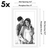 Americanflat 5 Pack of Picture Frames with Mat - Plexiglass Cover - 2 of 4