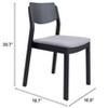Zuo Desdamona Dining Chair (Set of 2) Gray & Black - 2 of 4