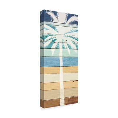 Trademark Fine Art -Michael Mullan 'Beachscape Palms Iv' Canvas Art