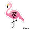 Big Dot of Happiness Pink Flamingo - Shaped Thank You Cards - Tropical Summer Party Thank You Note Cards with Envelopes - Set of 12 - 3 of 4