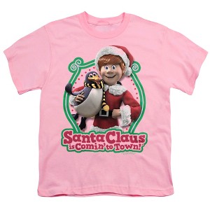 Boys' Santa Claus Is Comin To Town Penguin T-Shirt - 1 of 4