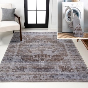 JONATHAN Y Alanya Ornate Medallion Machine-Washable Area Rug - 1 of 4