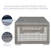 Modway Aura Outdoor Coffee Table – Gray Rattan Design with Glass Top - 2 of 4