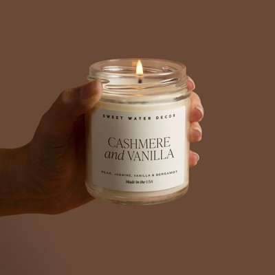 Cashmere and Vanilla 12 oz Soy Scented Jar Candle