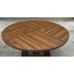 Phoebe Round Dining Table with Curved Legs for Dining Room - 1 of 2