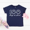 The Juniper Shop 100 Days Of School Smiley Face Toddler Short Sleeve Tee - 2 of 2
