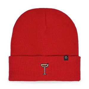 Dalix Espresso Martini Embroidered Beanie Food Warm Winter Knit Hat Women - 1 of 4