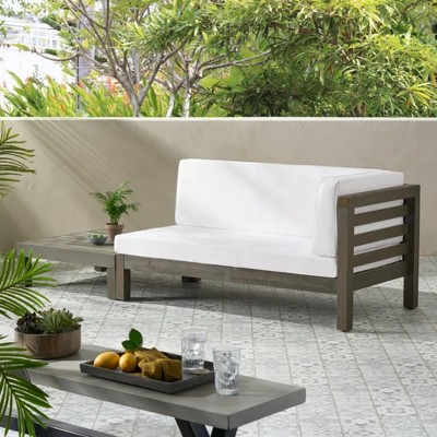 Maggift Patio Seating Sets Outdoor, Featuring Unique Design, Ideal for Chats, Perfect for Gardens, Living Spaces, White, 58.25"*30.25"*26.5"