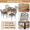 Jojoka 5-Piece Rustic Industrial Dining Table Set – Space-Saving Wood Table and 4 Chairs for Kitchen, Breakfast Nook, or Small Space - 3 of 4