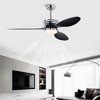 52" ABS Blades Ceiling Fan with Lights and DC Remote, DC Motor with 3 ABS Fan Blades & 2 Down Rods, with Light for Bedroom, Living Room - 4 of 4