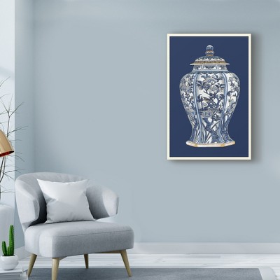 Blue and White Porcelain Vase Canvas Art, 22x32 Inches