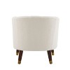 CAVINAS Velvet Upholstered Accent Chair with Curved Tufted Back & Rubberwood Legs, Armchair for Living Room, Bedroom, Home Office - 3 of 4