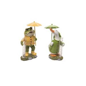 Transpac Resin Umbrella Frog/Duck Rain Gauge Set of 2 Spring Home Decorations - 1 of 1