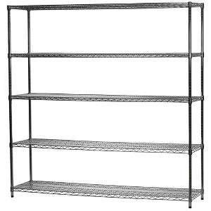 Shelving.com Chrome Wire Shelving with 5 Tier Shelves - - 1 of 3