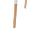 Nordlys Set of 4 Wood and White Polypropylene Dining Chairs Modern Design Style Dining Room - 4 of 4