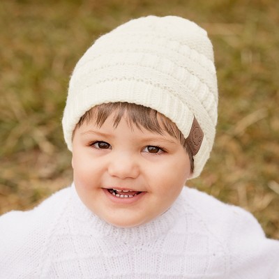 Baby Boy Infant Toddler Warm Acrylic Winter Bear Hat Xmas Santa Gift 0-12 mths 
