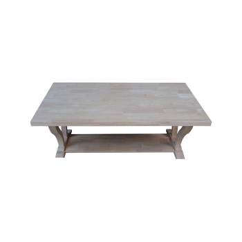 Lacasa Solid Wood Coffee Table Unfinished - International Concepts