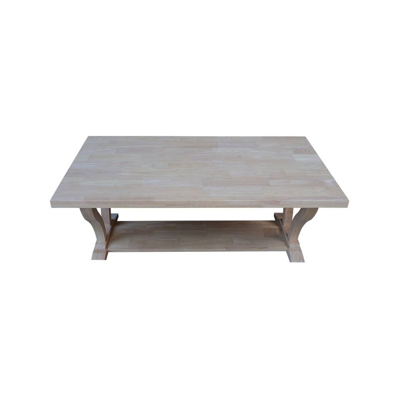 Lacasa Solid Wood Coffee Table Unfinished - International Concepts, 1 of 9