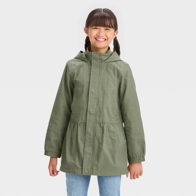 Girls' Solid Jacket - Cat & Jack™ Green XS