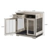 GustoWave 32Inch Dog Crate Wooden, Lockable Dog Kennel with Removable Tray and Storage Drawer, Indoor Dog Crate Furniture Pet Cage, Grey - 2 of 4