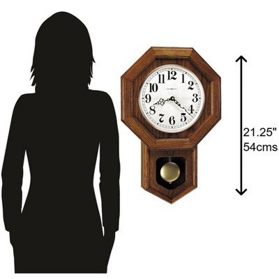 Katherine Oak Yorkshire Traditional Wall Clock with Brass Pendulum