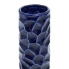 Set of 3 Ceramic Vase with Varying Patterns Dark Blue - Olivia & May: Contemporary Amphora Tabletop Decor, 11.65" Tall - 3 of 4