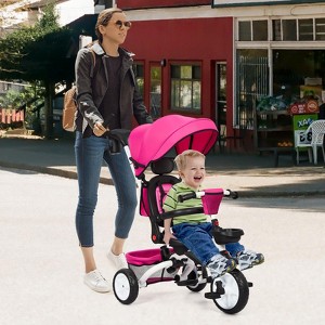Foldable Baby Tricycle for Kids, 7 in 1 Toddler Tricycle Stroller for 1-5 Year Old - 1 of 4