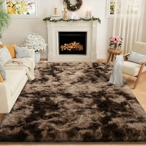 Soft Shag Area Rug 6x9 for Living Room or Bedroom, Fluffy Non-Slip Plush Carpet, Cozy Fuzzy Indoor Rug for Kids Room - 1 of 4