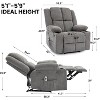 Manual Recliner Chair with Massage and Heat,Adjustable Lounge Chair with Cup Holders & Storage Pockets - 3 of 4