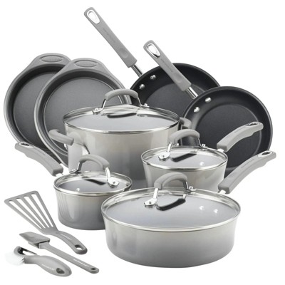 LunaLulink grey Nonstick pans pans 15-piece set