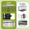 Coucheta 120"x120"x72" Outdoor Dog Kennel - Heavy Duty Metal Cage with Waterproof Roof, Lock & Rotating Feeder for All Breeds - 4 of 4