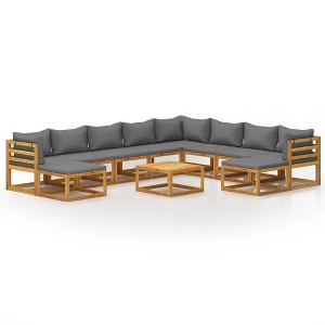 vidaXL Garden Lounge Set Dark grey - 1 of 4