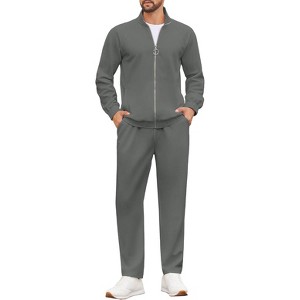 COOFANDY Mens 2 Piece Tracksuit Casual Sweatsuits Full Zip Track Suits Jogging Athletic Suit Sets - 1 of 4