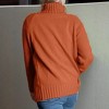 Womens Sweater Tops High Neck Long Raglan Sleeve Pullover Sweater - 2 of 3