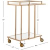 Capri 2 Tier Bar Cart - BCT8003A - Gold/Mirror - Safavieh - 4 of 4