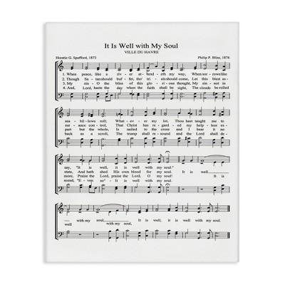 Stupell Industries Well With My Soul Sheet Music, 30" x 40"