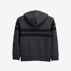 X RAY Boy's Hooded Flannel Lined Full Zip Sweater With Stripes - 2 of 3