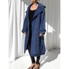 Imily Bela Womens Classic Lapel Double Breasted Oversized Long Maxi Denim Button Down Coat - 4 of 4
