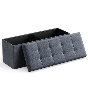 SONGMICS Storage Ottoman Bench Ottoman with Storage Footstool Hold up to 660 lb for Bedroom Living Room - 1 of 4